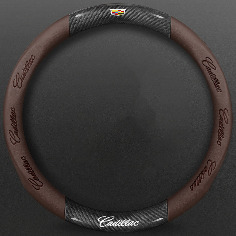 High-Density Carbon Fiber Texture Steering Wheel Cover