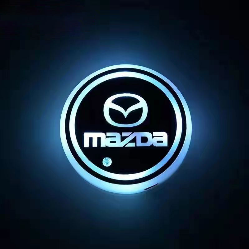 Car Cup Holder LED Coaster – 7-Color Auto Glow, USB Rechargeable, Anti-Slip, Ambient Mood Light