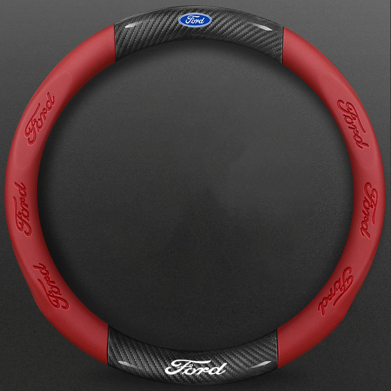 High-Density Carbon Fiber Texture Steering Wheel Cover