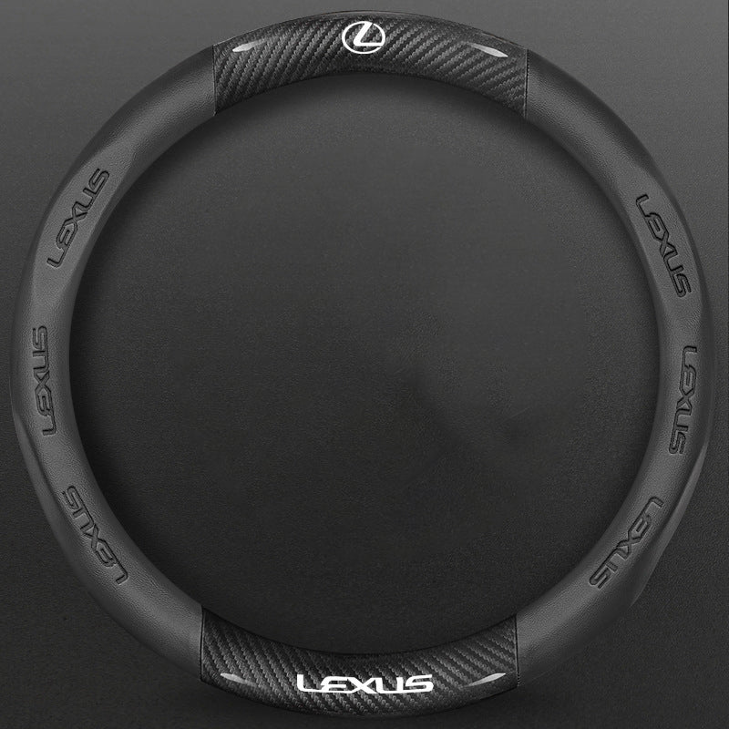 High-Density Carbon Fiber Texture Steering Wheel Cover