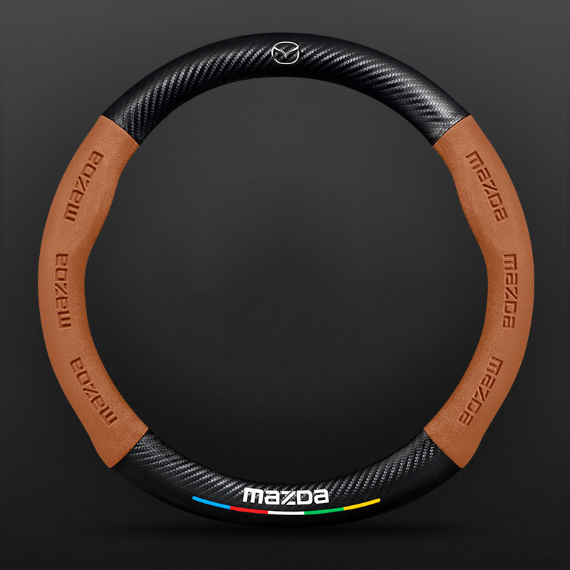 High Strength Carbon Fiber Suede Steering Wheel Cover - Anti-slip, Wear-resistant, Heat Stable, Stylish
