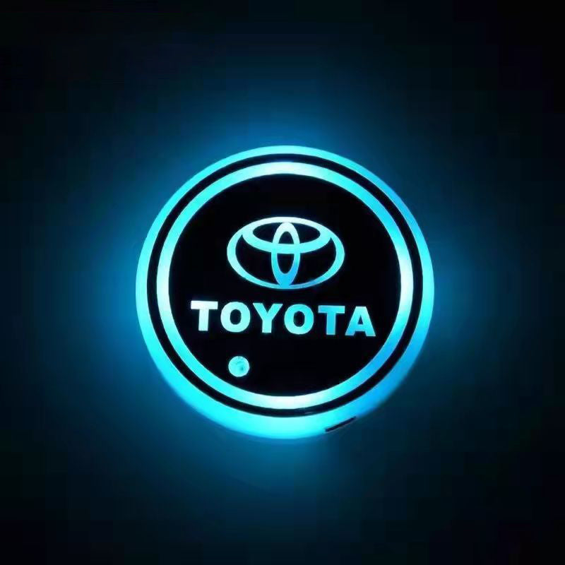 Car Cup Holder LED Coaster – 7-Color Auto Glow, USB Rechargeable, Anti-Slip, Ambient Mood Light