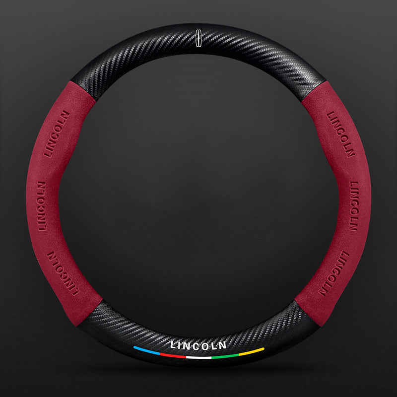 High Strength Carbon Fiber Suede Steering Wheel Cover - Anti-slip, Wear-resistant, Heat Stable, Stylish