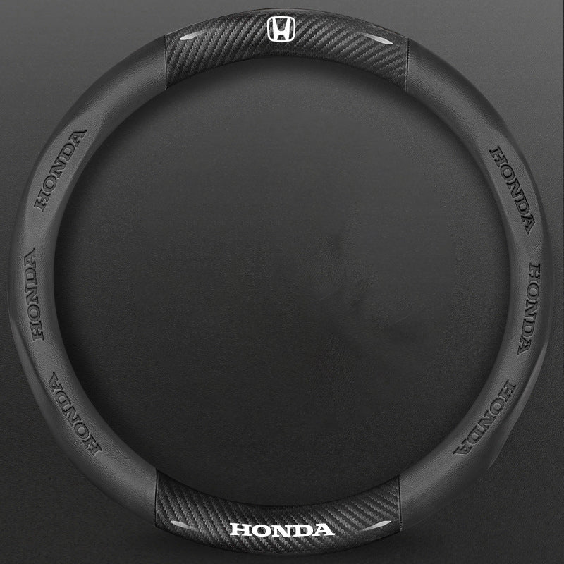 High-Density Carbon Fiber Texture Steering Wheel Cover