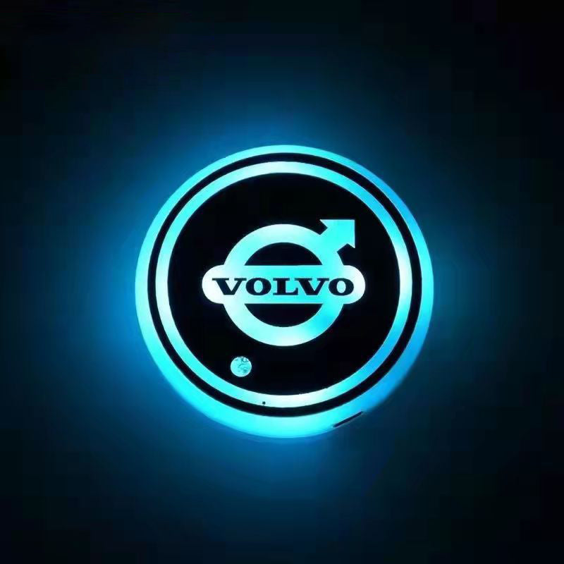 Car Cup Holder LED Coaster – 7-Color Auto Glow, USB Rechargeable, Anti-Slip, Ambient Mood Light