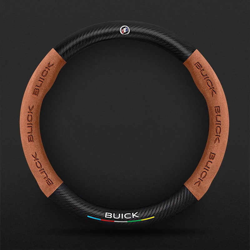 High Strength Carbon Fiber Suede Steering Wheel Cover - Anti-slip, Wear-resistant, Heat Stable, Stylish