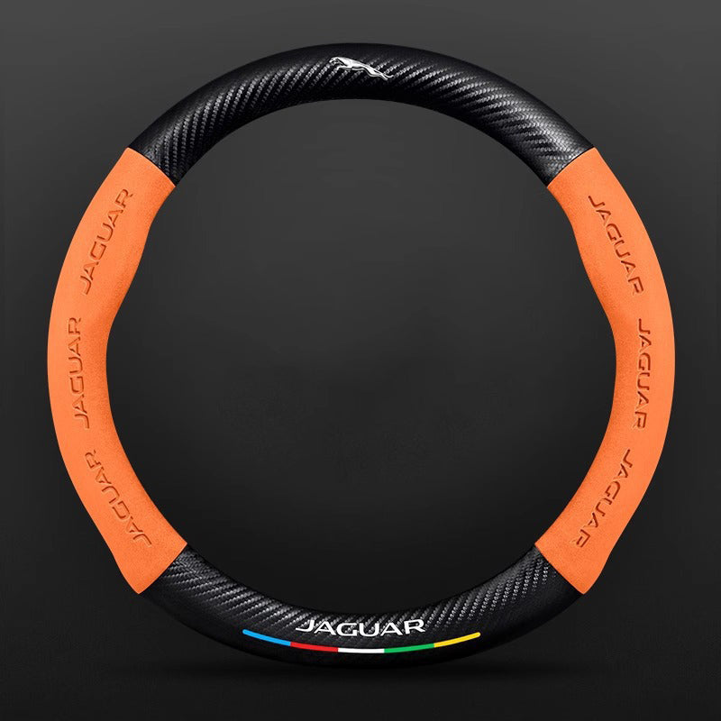 High Strength Carbon Fiber Suede Steering Wheel Cover - Anti-slip, Wear-resistant, Heat Stable, Stylish