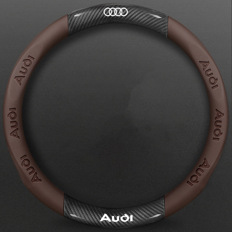 High-Density Carbon Fiber Texture Steering Wheel Cover