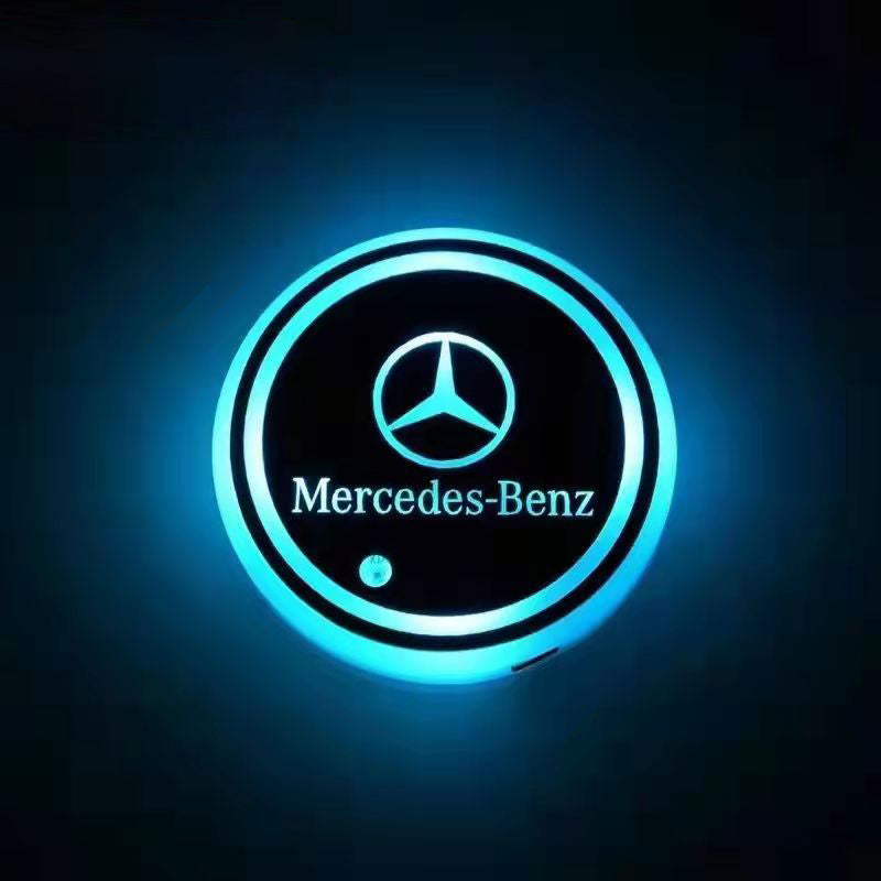 Car Cup Holder LED Coaster – 7-Color Auto Glow, USB Rechargeable, Anti-Slip, Ambient Mood Light