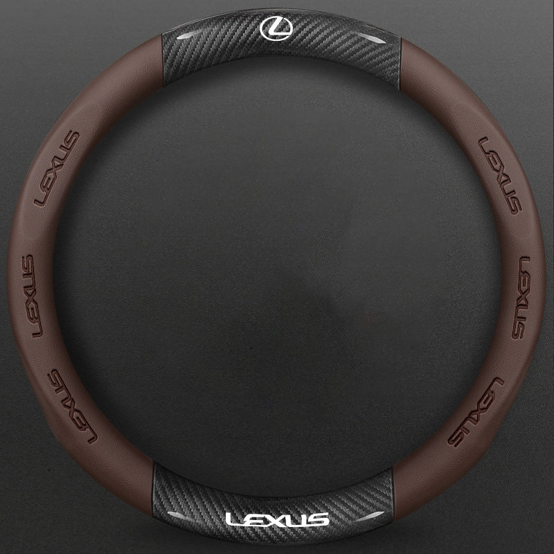 High-Density Carbon Fiber Texture Steering Wheel Cover