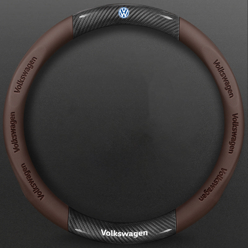 High-Density Carbon Fiber Texture Steering Wheel Cover