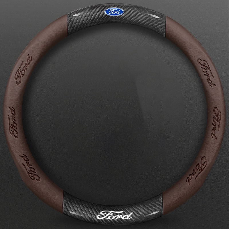 High-Density Carbon Fiber Texture Steering Wheel Cover
