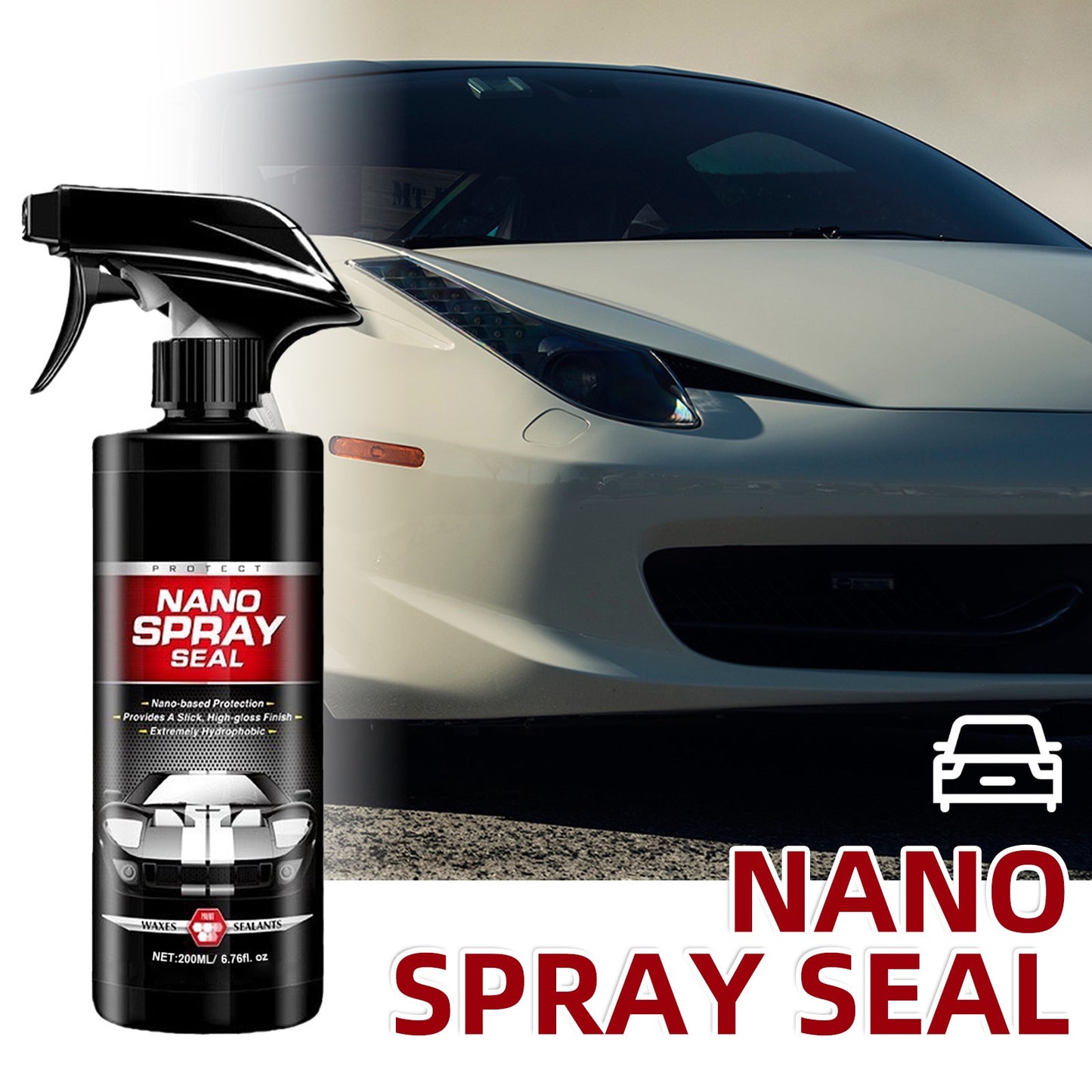 AutomotiCoating Agent Nano-Polish Ceramic Coating Wax Spray 200ml Water-Repellent Car Sealant