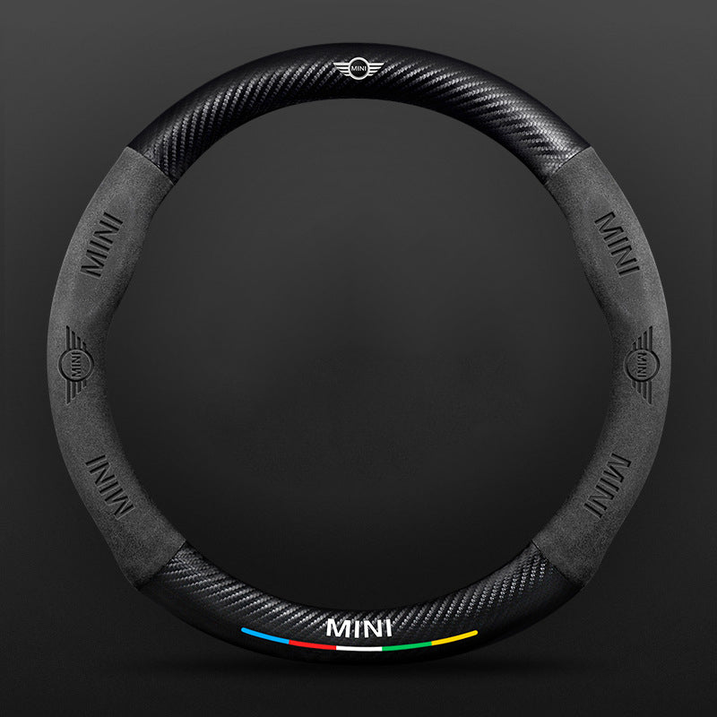 High Strength Carbon Fiber Suede Steering Wheel Cover - Anti-slip, Wear-resistant, Heat Stable, Stylish