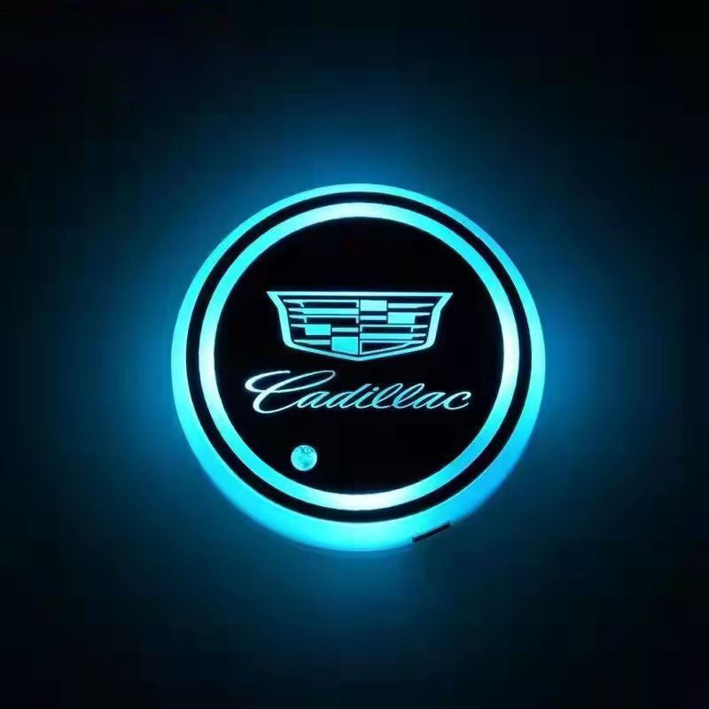 Car Cup Holder LED Coaster – 7-Color Auto Glow, USB Rechargeable, Anti-Slip, Ambient Mood Light