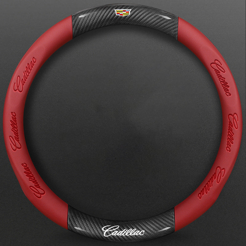 High-Density Carbon Fiber Texture Steering Wheel Cover