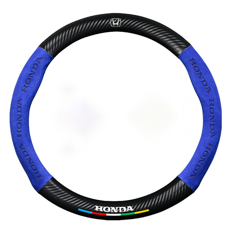 High Strength Carbon Fiber Suede Steering Wheel Cover - Anti-slip, Wear-resistant, Heat Stable, Stylish