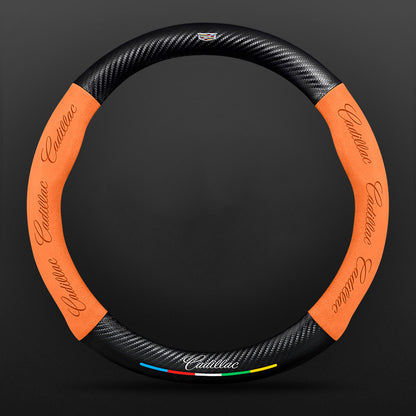 High Strength Carbon Fiber Suede Steering Wheel Cover - Anti-slip, Wear-resistant, Heat Stable, Stylish