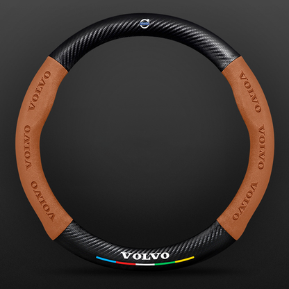 High Strength Carbon Fiber Suede Steering Wheel Cover - Anti-slip, Wear-resistant, Heat Stable, Stylish