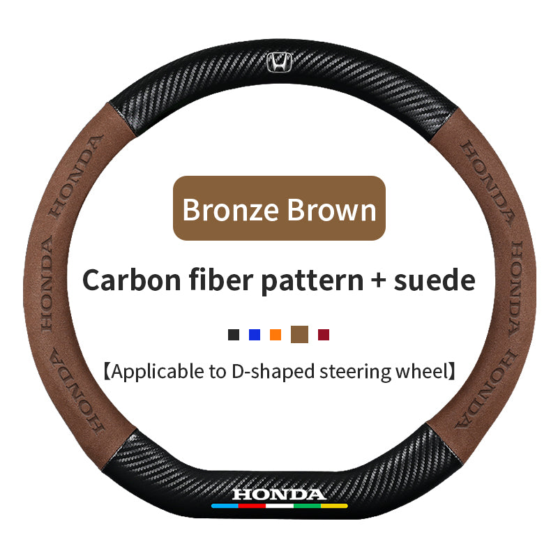 High Strength Carbon Fiber Suede Steering Wheel Cover - Anti-slip, Wear-resistant, Heat Stable, Stylish
