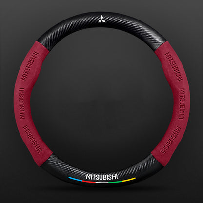 High Strength Carbon Fiber Suede Steering Wheel Cover - Anti-slip, Wear-resistant, Heat Stable, Stylish