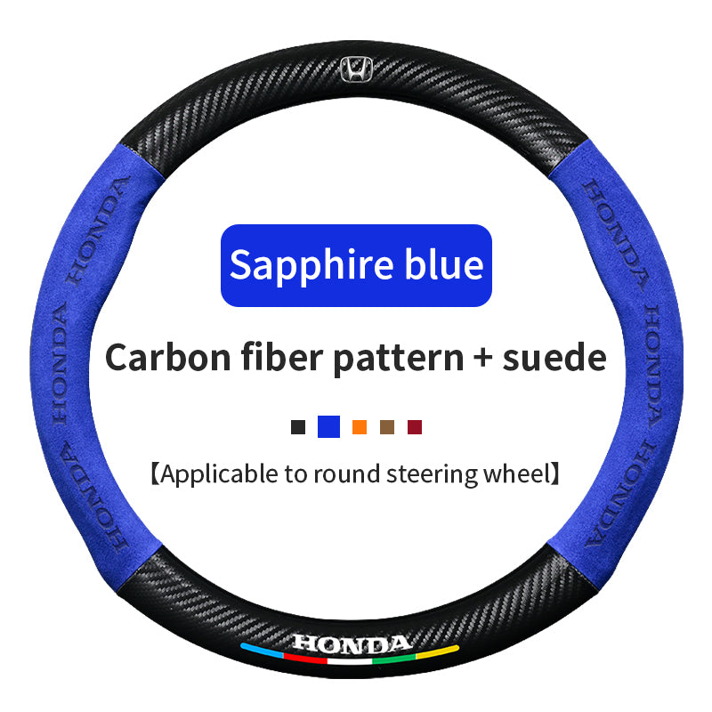 High Strength Carbon Fiber Suede Steering Wheel Cover - Anti-slip, Wear-resistant, Heat Stable, Stylish