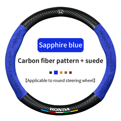High Strength Carbon Fiber Suede Steering Wheel Cover - Anti-slip, Wear-resistant, Heat Stable, Stylish