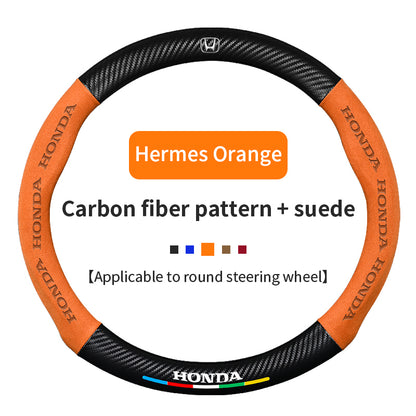 High Strength Carbon Fiber Suede Steering Wheel Cover - Anti-slip, Wear-resistant, Heat Stable, Stylish