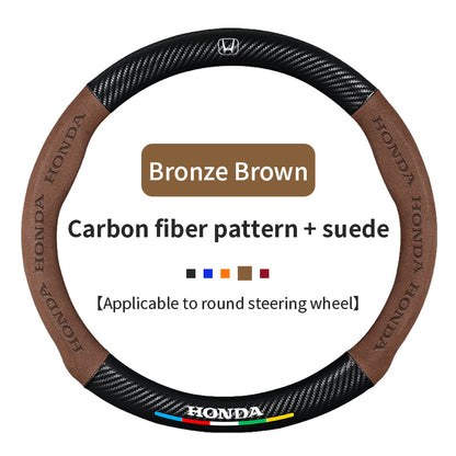 High Strength Carbon Fiber Suede Steering Wheel Cover - Anti-slip, Wear-resistant, Heat Stable, Stylish