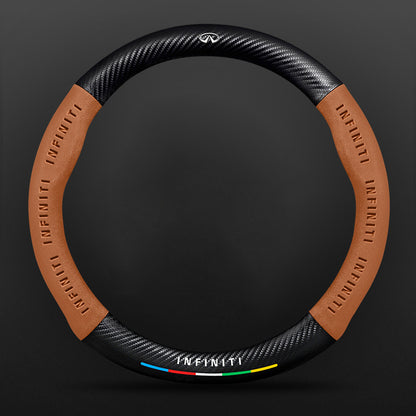High Strength Carbon Fiber Suede Steering Wheel Cover - Anti-slip, Wear-resistant, Heat Stable, Stylish