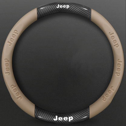 High-Density Carbon Fiber Texture Steering Wheel Cover