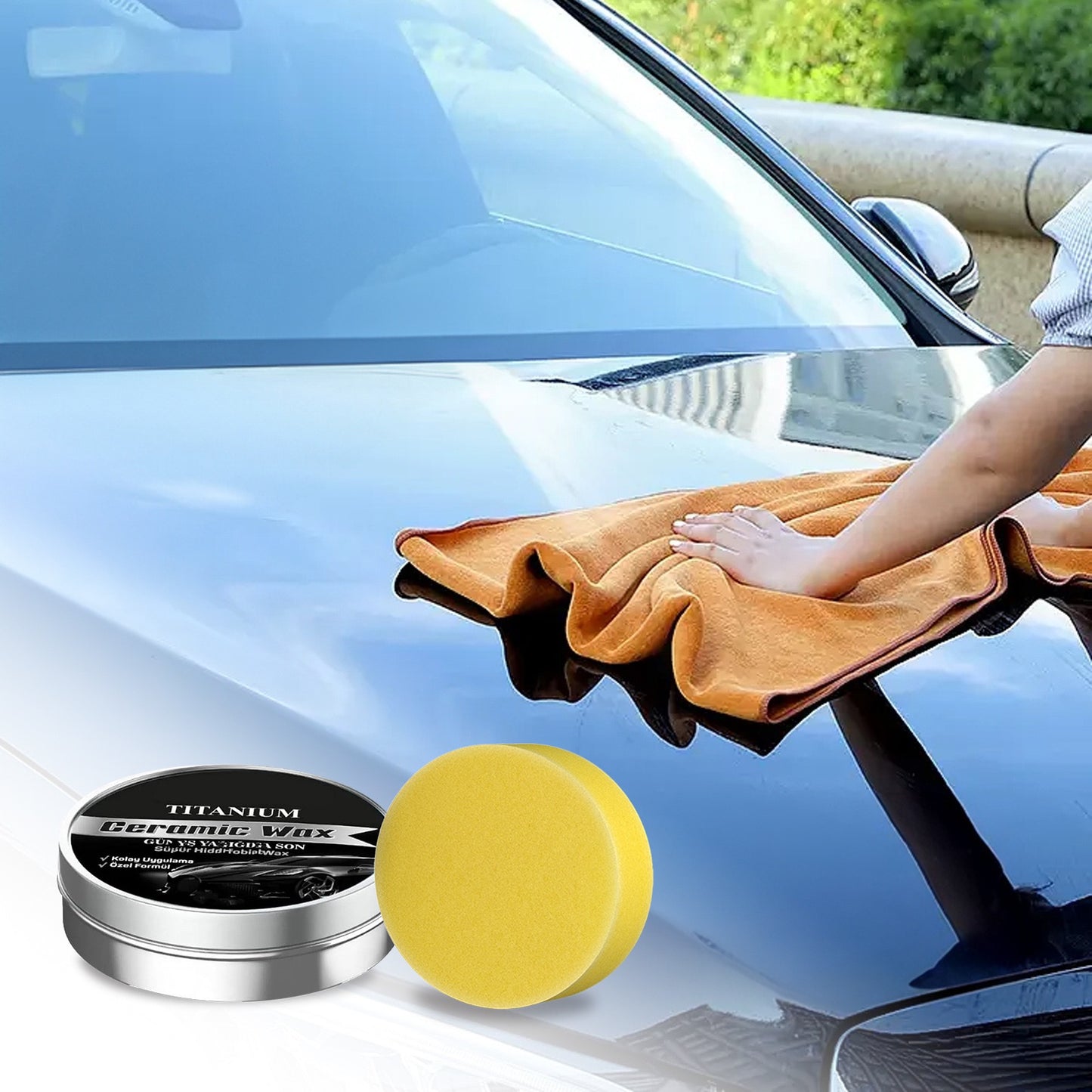 Nano Ceramic Car Wax - Paint Sealant Waterproof Polish Long-Lasting Shine