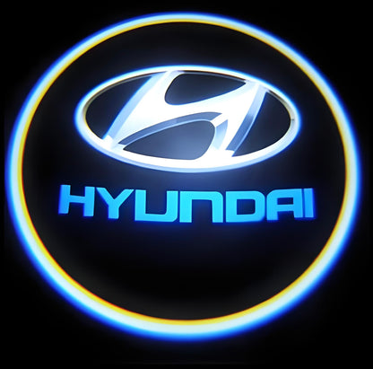 Auto Wireless Welcome Lights - Carbon Fiber Style, Logo Projector + Infrared Sensing, No Wiring Needed