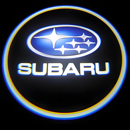 Auto Wireless Welcome Lights - Carbon Fiber Style, Logo Projector + Infrared Sensing, No Wiring Needed
