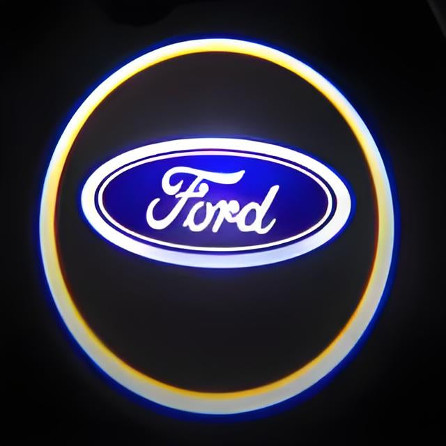 Auto Wireless Welcome Lights - Carbon Fiber Style, Logo Projector + Infrared Sensing, No Wiring Needed