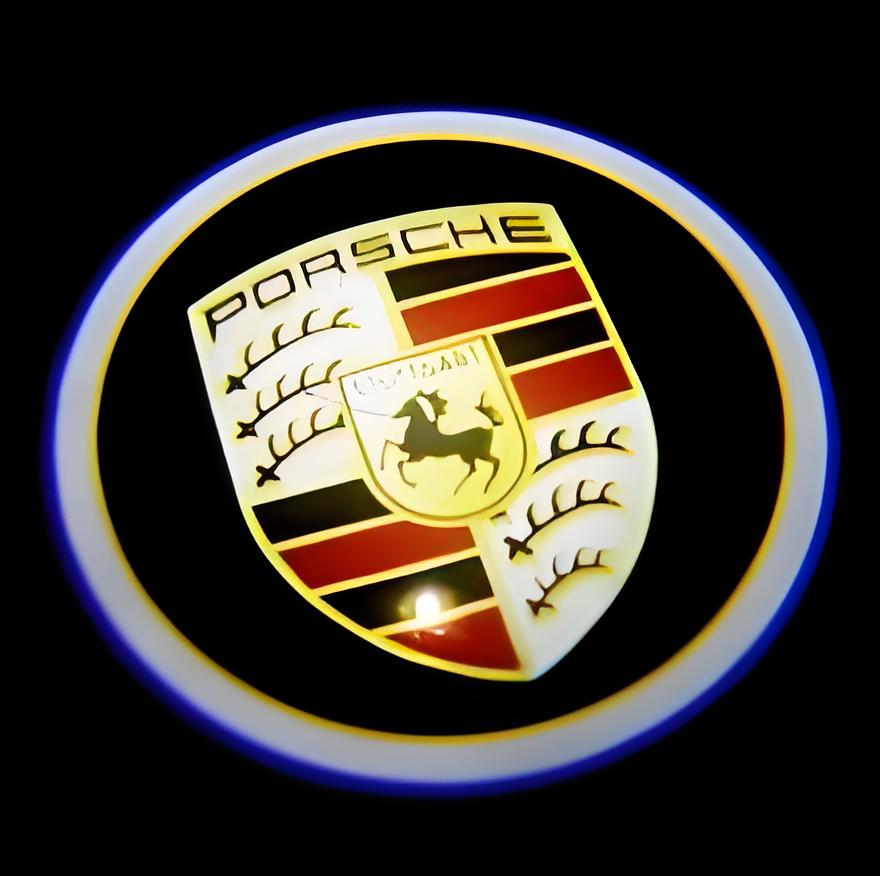 Auto Wireless Welcome Lights - Carbon Fiber Style, Logo Projector + Infrared Sensing, No Wiring Needed