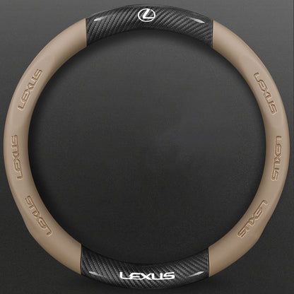 High-Density Carbon Fiber Texture Steering Wheel Cover