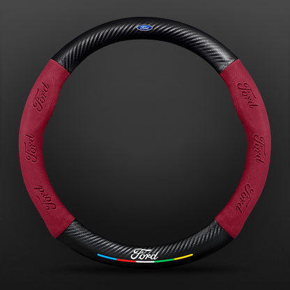High Strength Carbon Fiber Suede Steering Wheel Cover - Anti-slip, Wear-resistant, Heat Stable, Stylish