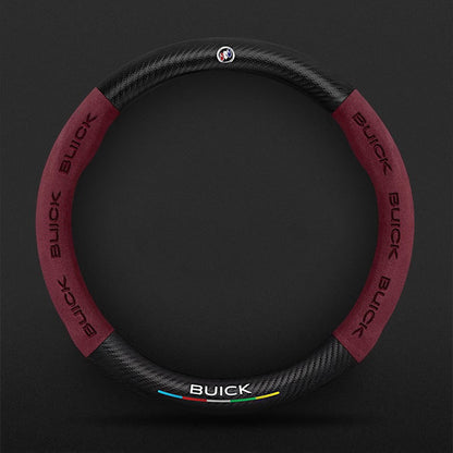 High Strength Carbon Fiber Suede Steering Wheel Cover - Anti-slip, Wear-resistant, Heat Stable, Stylish