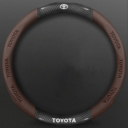 High-Density Carbon Fiber Texture Steering Wheel Cover
