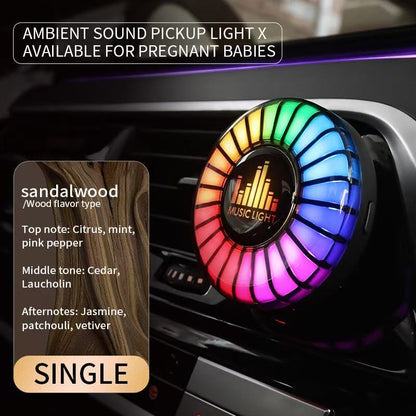Car Audio-Rhythm Sync Ambient Lighting & Aroma Diffuser