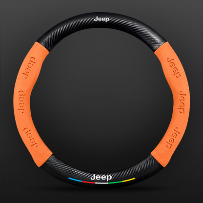 High Strength Carbon Fiber Suede Steering Wheel Cover - Anti-slip, Wear-resistant, Heat Stable, Stylish