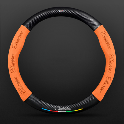 High Strength Carbon Fiber Suede Steering Wheel Cover - Anti-slip, Wear-resistant, Heat Stable, Stylish