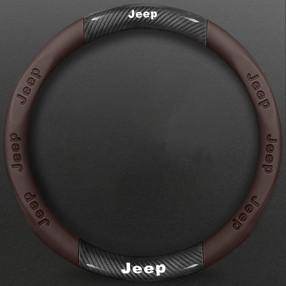 High-Density Carbon Fiber Texture Steering Wheel Cover