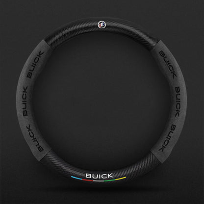 High Strength Carbon Fiber Suede Steering Wheel Cover - Anti-slip, Wear-resistant, Heat Stable, Stylish