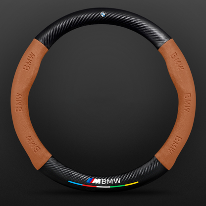 High Strength Carbon Fiber Suede Steering Wheel Cover - Anti-slip, Wear-resistant, Heat Stable, Stylish