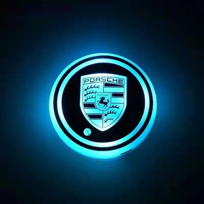 Car Cup Holder LED Coaster – 7-Color Auto Glow, USB Rechargeable, Anti-Slip, Ambient Mood Light