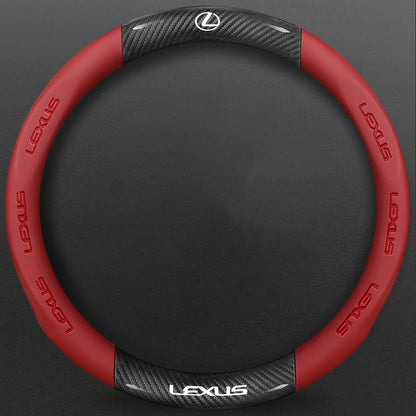 High-Density Carbon Fiber Texture Steering Wheel Cover