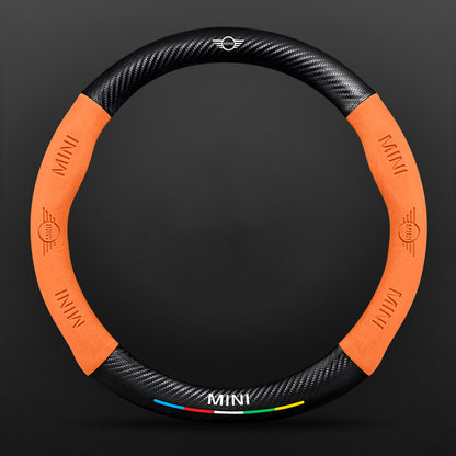 High Strength Carbon Fiber Suede Steering Wheel Cover - Anti-slip, Wear-resistant, Heat Stable, Stylish