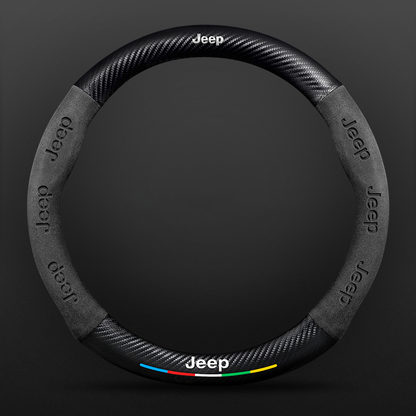 High Strength Carbon Fiber Suede Steering Wheel Cover - Anti-slip, Wear-resistant, Heat Stable, Stylish